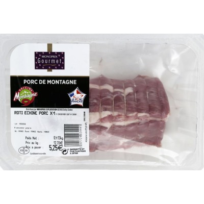 Monoprix gourmet roti échine de porc 400g