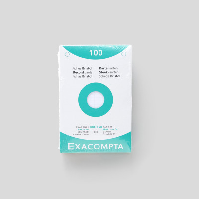 Exacompta 100 fiches bristol perforées 10x15cm