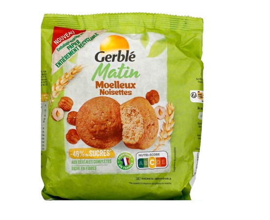 Gerblé matin gâteau moelleux noisette