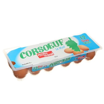 Corsoeuf oeufs, datés poules élevées au sol gros x12