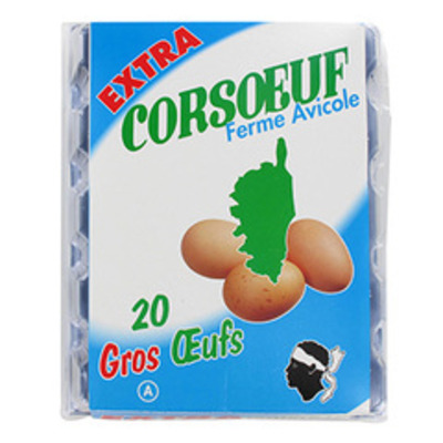 Corsoeuf oeufs de poules élevées au sol gros x20