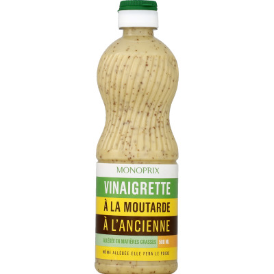 Monoprix vinaigrette allégée à la moutarde à l'ancienne 50cl