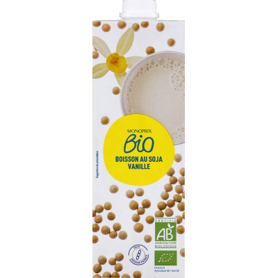Monoprix bio boisson au soja vanille