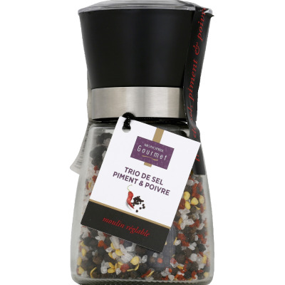 Monoprix Gourmet trio de sel piment & poivre 140g