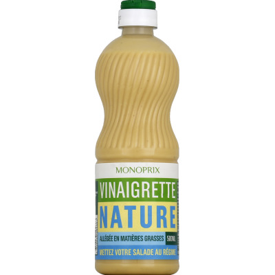 Monoprix vinaigrette allégée nature 50cl