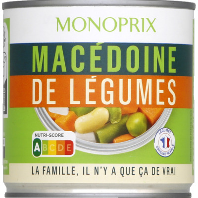 Monoprix macédoine de légumes 265g
