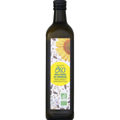 Monoprix Bio huile vierge de tournesol 75cl