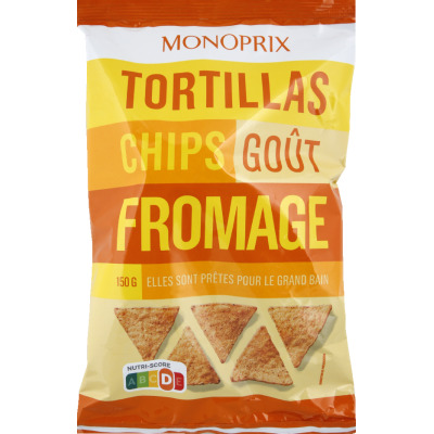 Monoprix tortillas cheese 150g