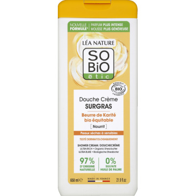So'bio étic crème de douche surgras à 'huile de karité bio 650ml