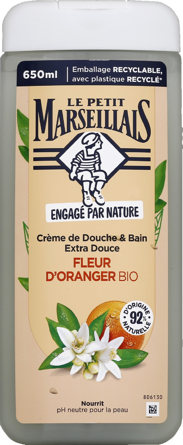 Le petit marseillais gel douche fleur d'oranger bio 650ml