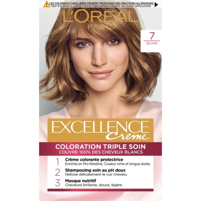 Coloration Universel Nudes 7 Blond Sans Ammoniaque Couvre 100% Cheveux Blancs Excellence 'oreal Paris La Boîte - vue 1