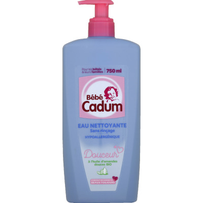 Eau Nettoyante Bébé A 'huile D'amandes Douces Bio Hypoallergénique Cadum La Pompe De 750ml - vue 4