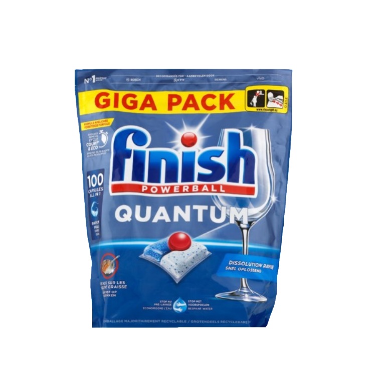 Capsules Lave vaisselle Quantum Powerball All In One Finish Le Pack De 100 Capsules