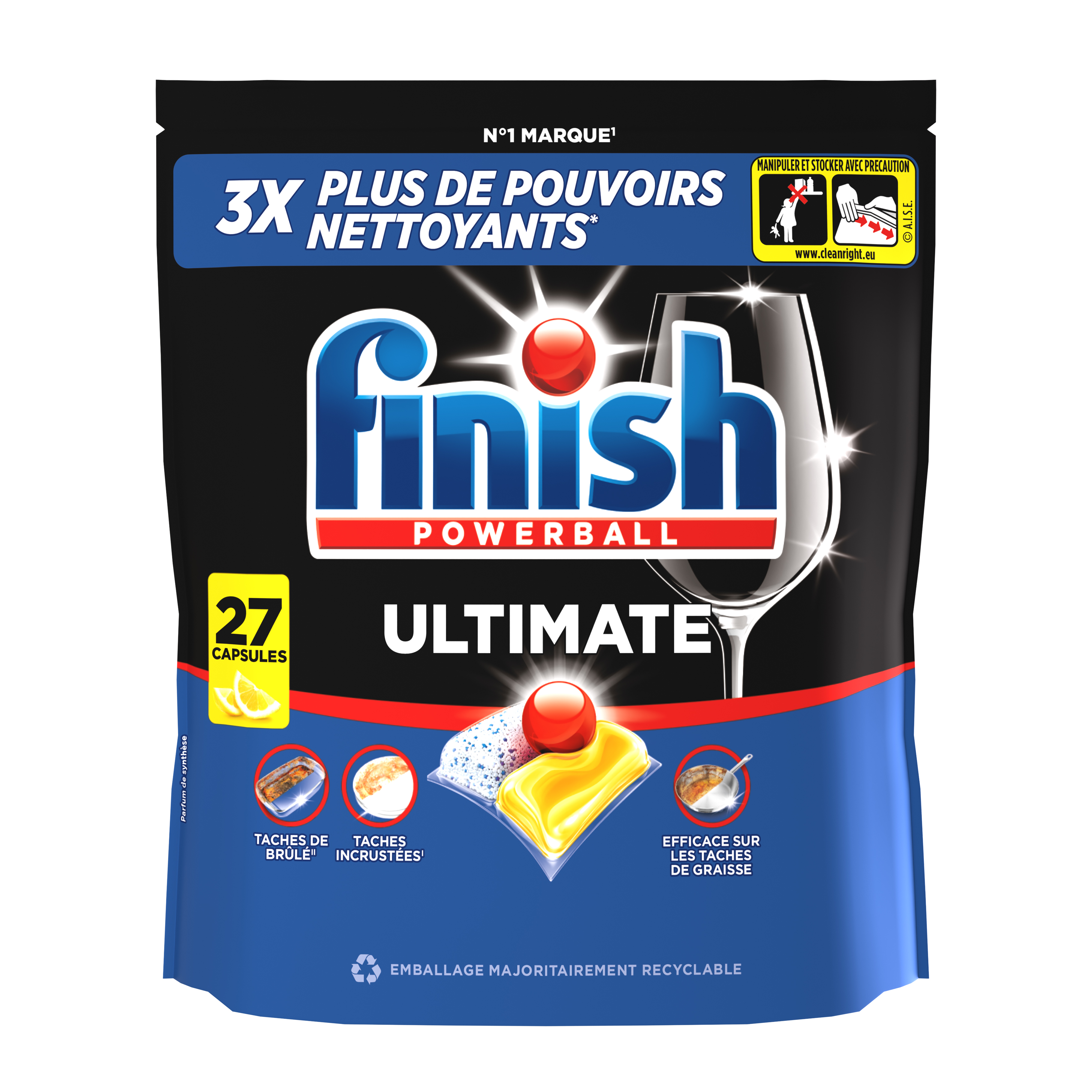 Finish ultimate capsules lave vaisselle citron x27