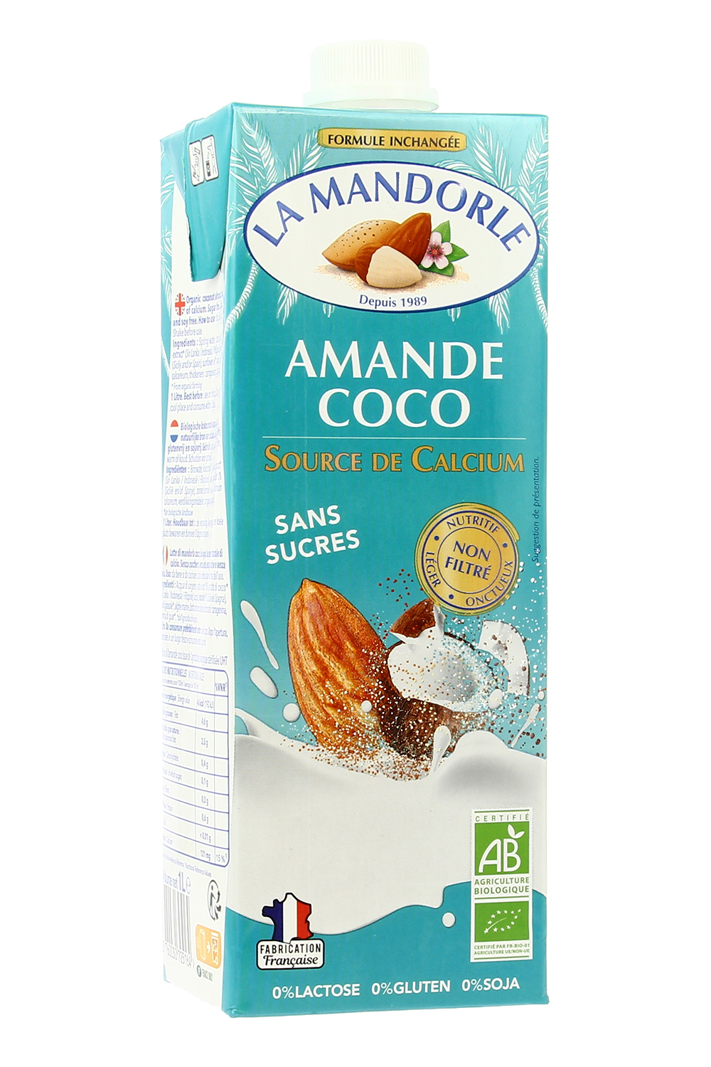 La Mandorle Lait D'Amande Coco Bio 1L