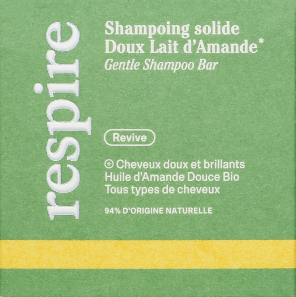 Respire shampoing solide au lait d’amande