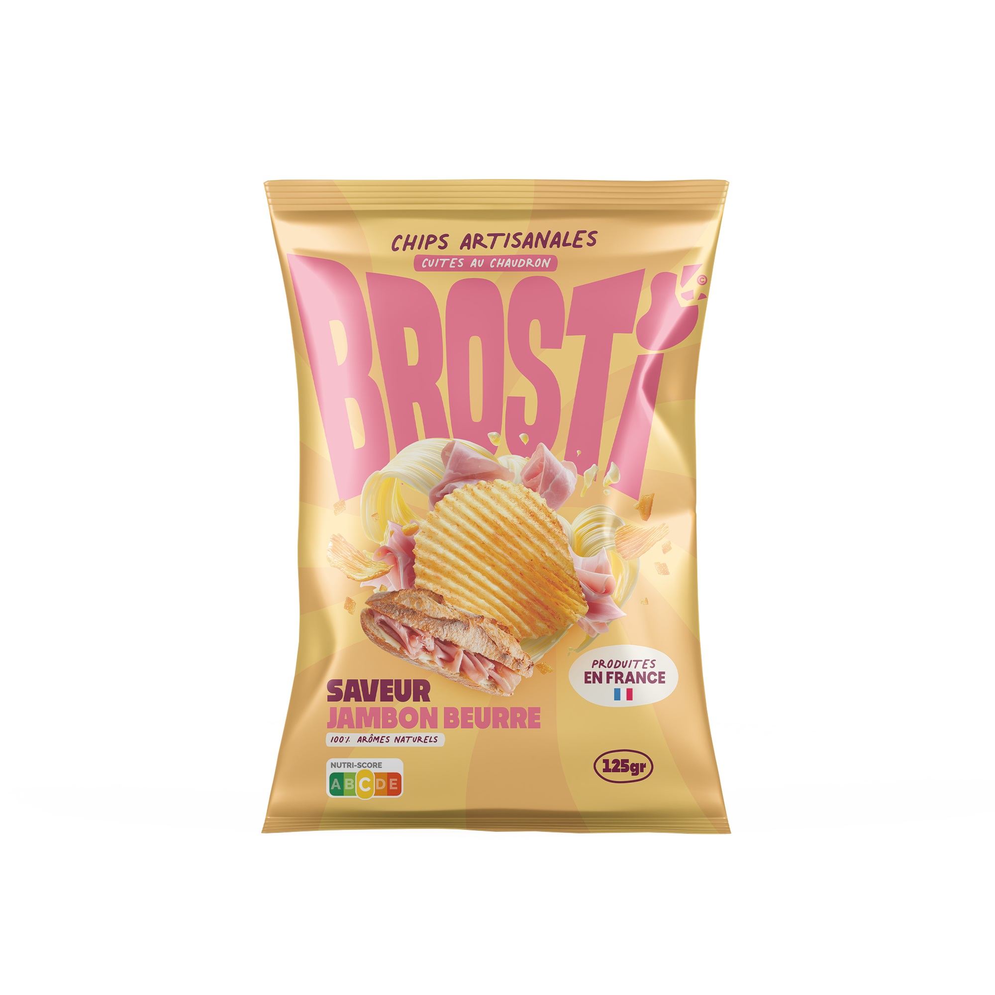 Brosti chips artisanales jambon beurre 125g