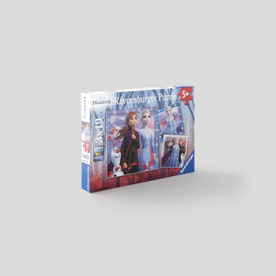 Puzzle 3 x 49 pièces Reine des neiges 2 : le voyage commence Ravensburger France - vue 6