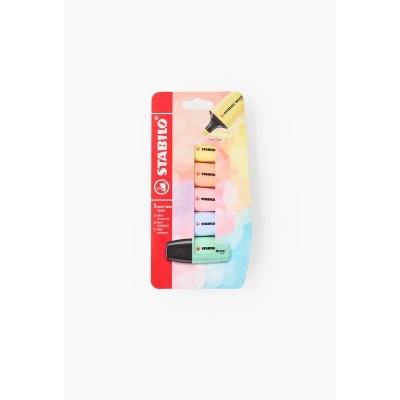 STABILO BOSS MINI Pastel Mini surligneur Blister carton x 5 surligneurs coloris pastel