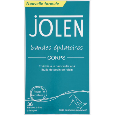 Jolen bandes épilatoires corps peaux sensibles