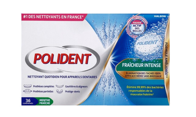 Polident fraîcheur nettoyant pouvoir actif x36 comprimés