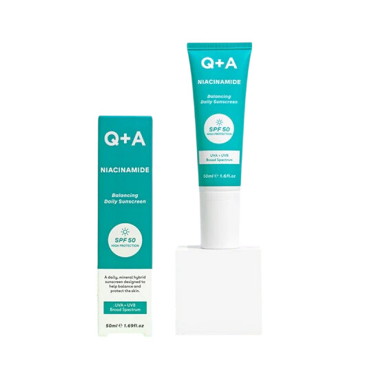 Q +a crème solaire à la niacinamide 50ml