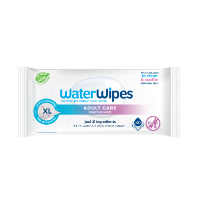 Waterwipes lingettes adult care sensitive x30