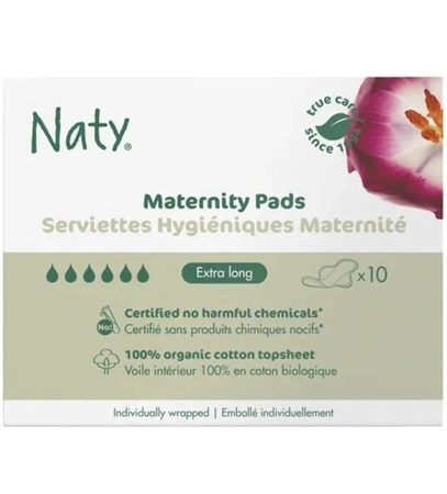 Naty serviettes hygiéniques post partum bio eco x10