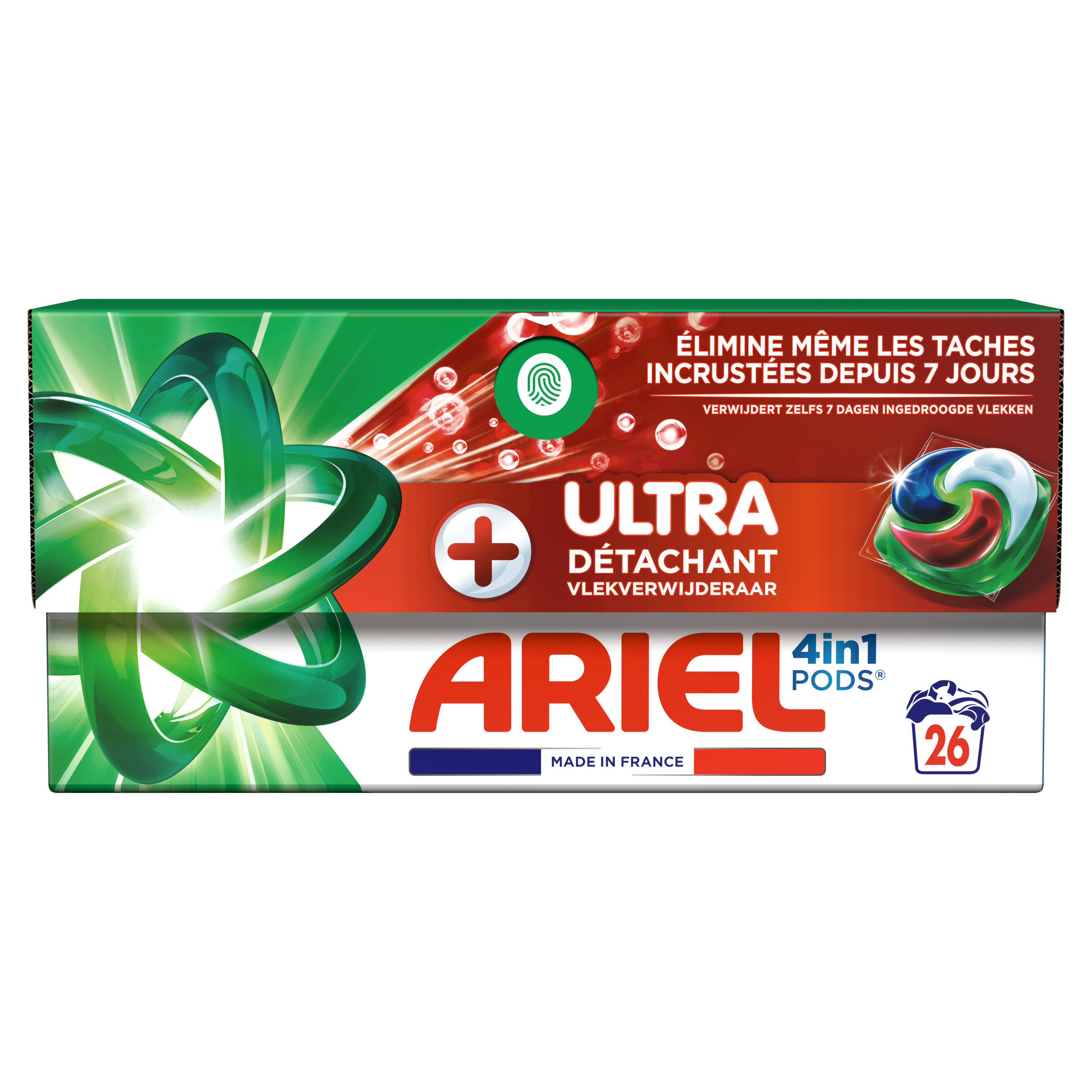 Lessive Capsules Ultra Détachant 4in1 Pods Ariel La Boite De 26 Capsules