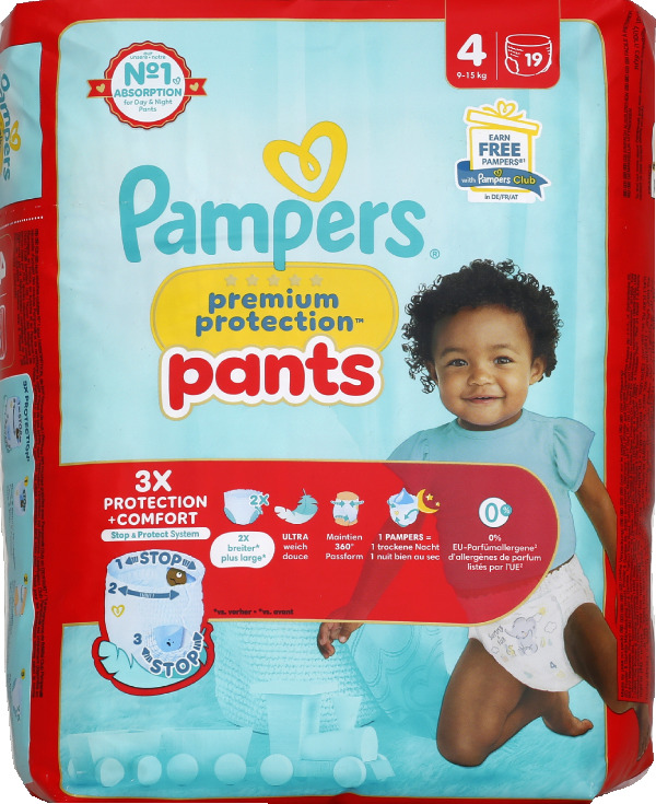 Pampers couches premium protection taille 4 x19