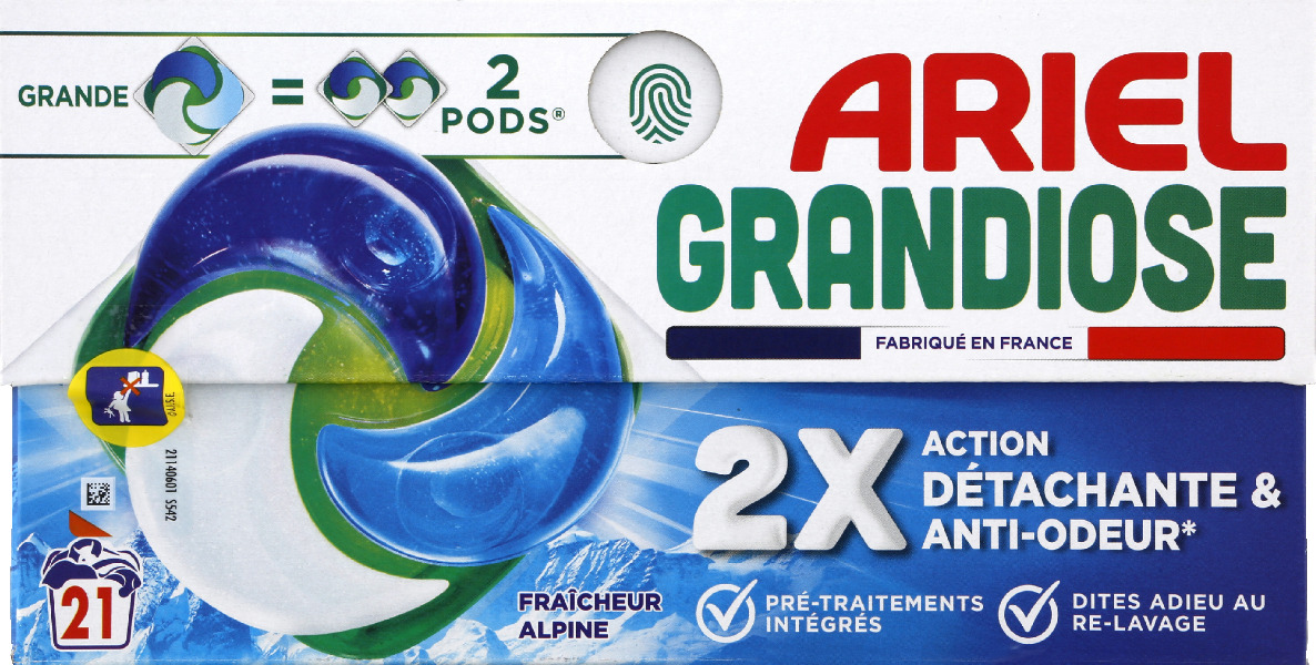 Lessive Capsules Fraicheur Alpine Ariel La Boite De 21 Capsules - vue 9